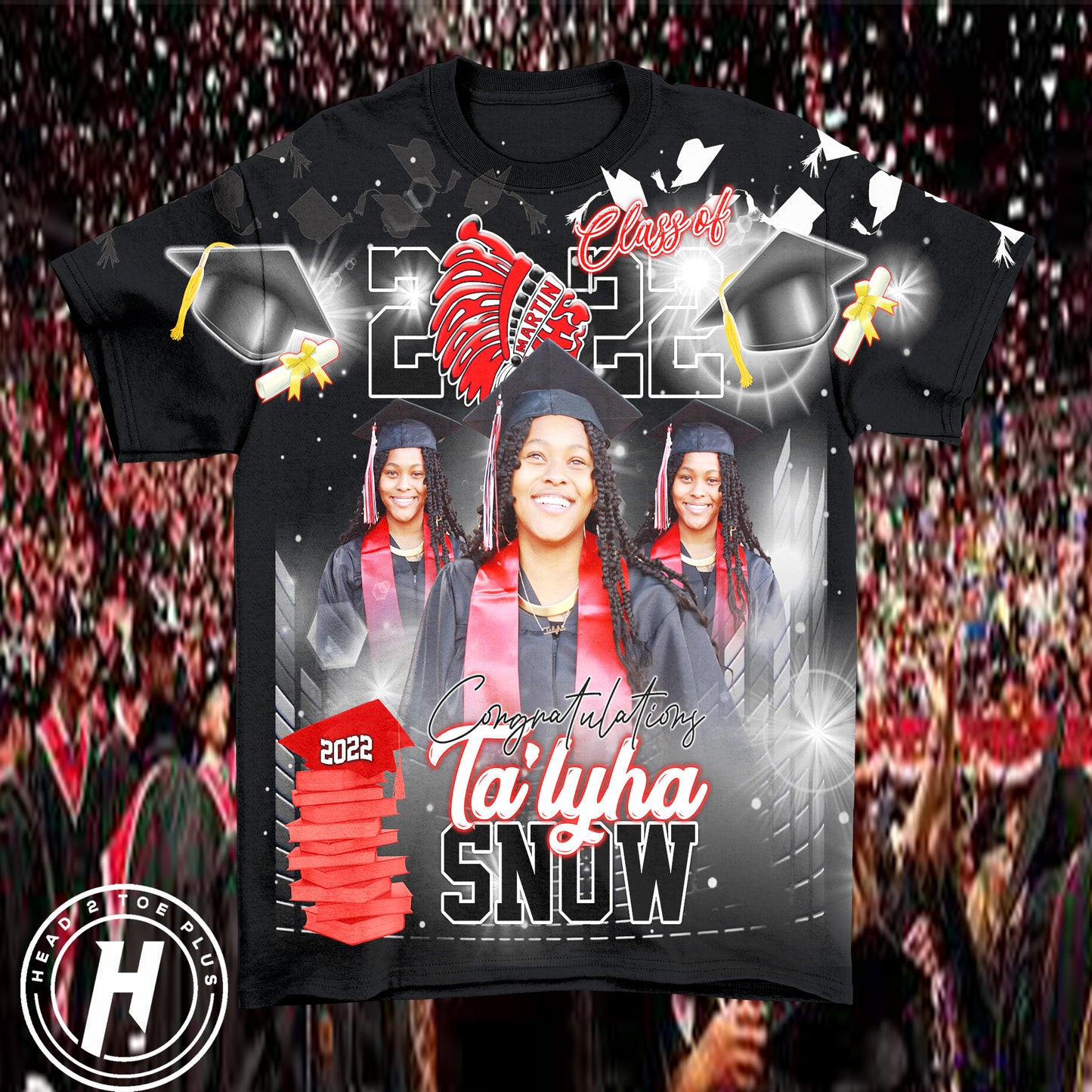 Graduation T-Shirt, All over, 3D shirt, Custom T-Shirt