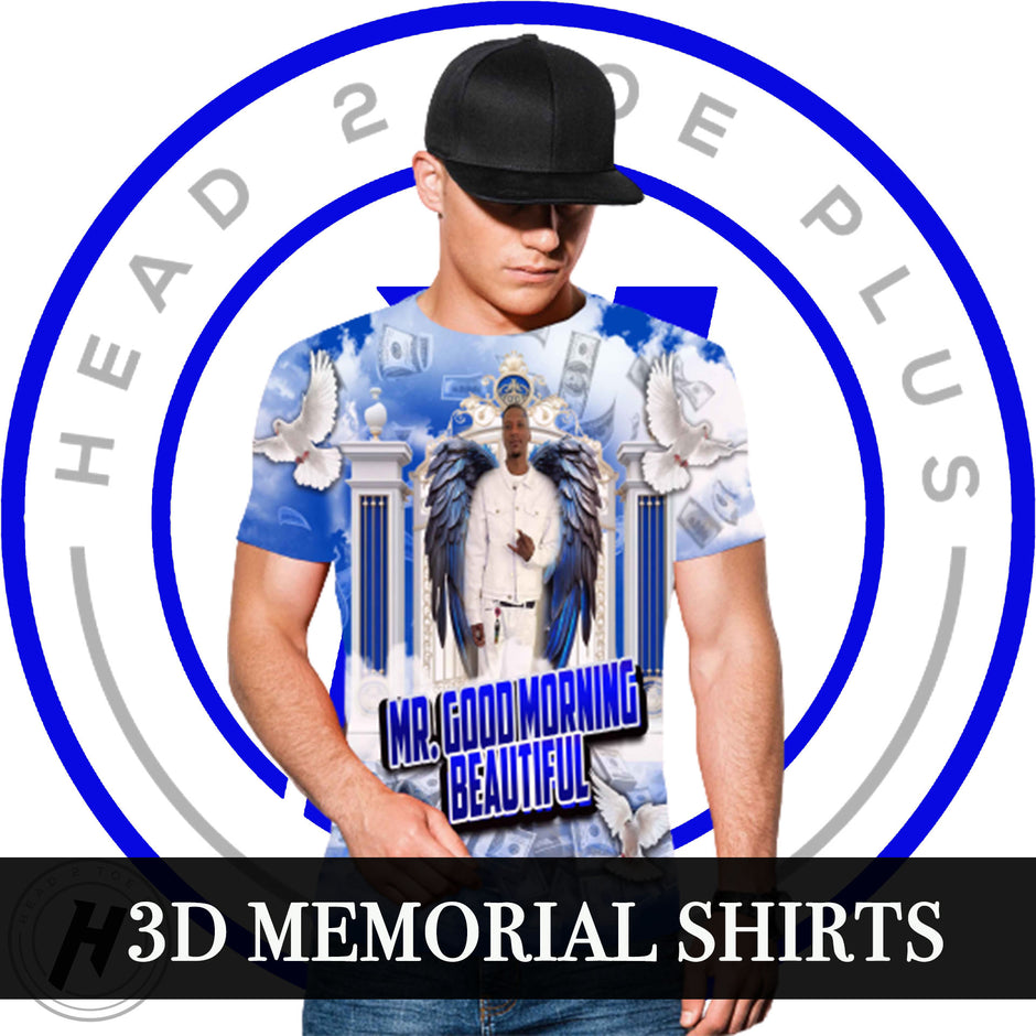 Custom 3D Memorial RIP T Shirt Gallery – Head 2 Toe Plus